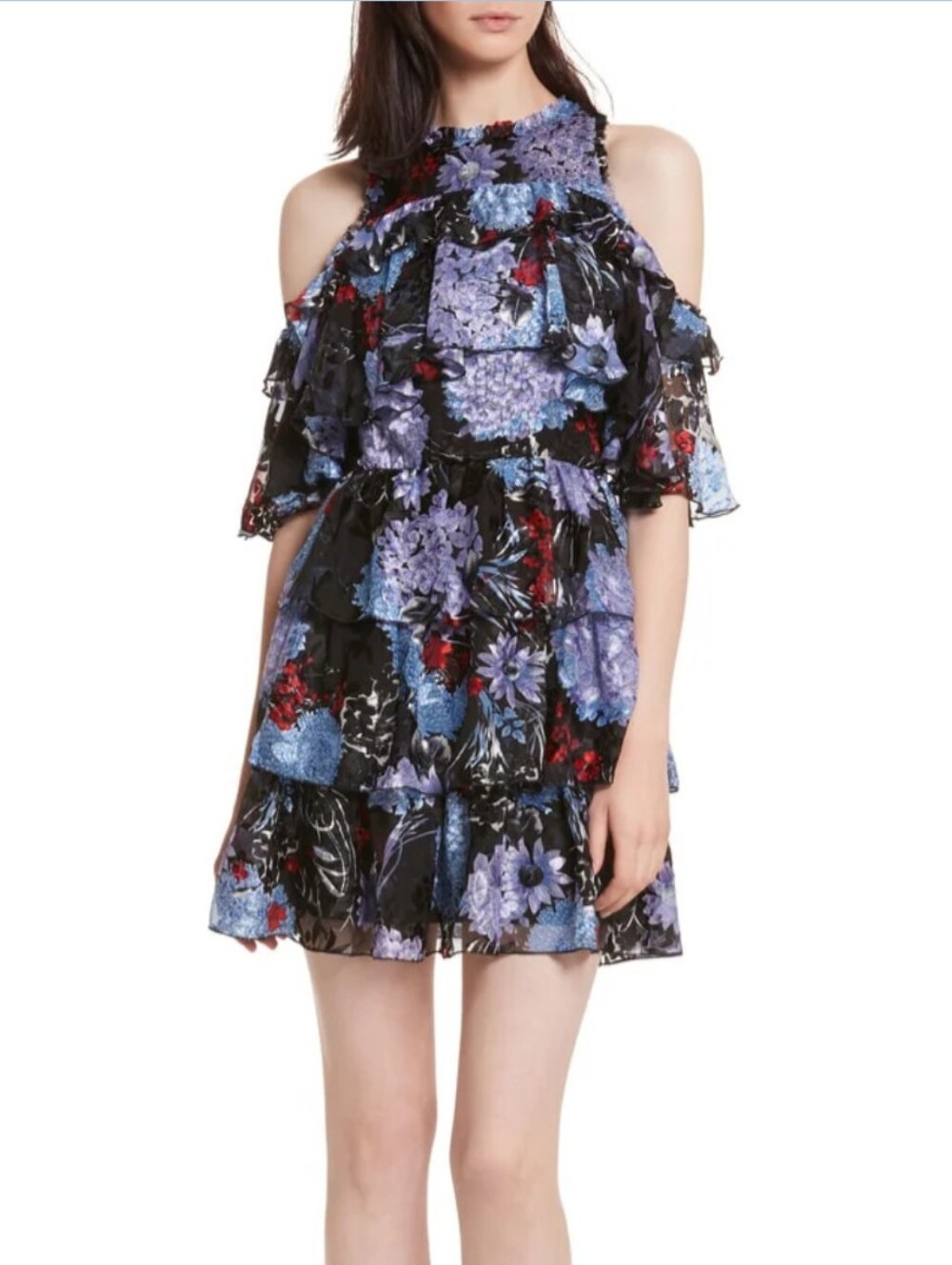 Alice + Olivia Cold Shoulder Mini Dress Size 4